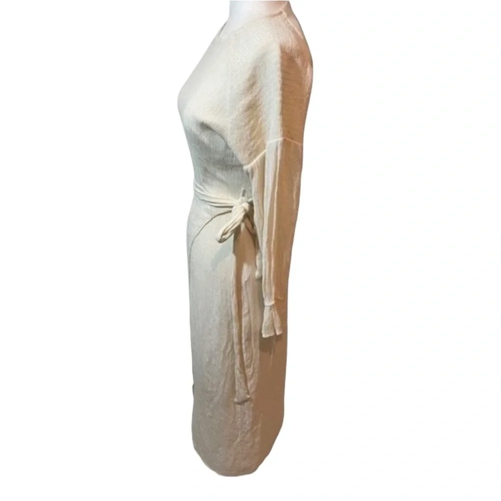 Zaharaa The Label Women’s Maxi Wrap Dress Cottage core Size Small Bell Sleeve - Picture 3 of 11